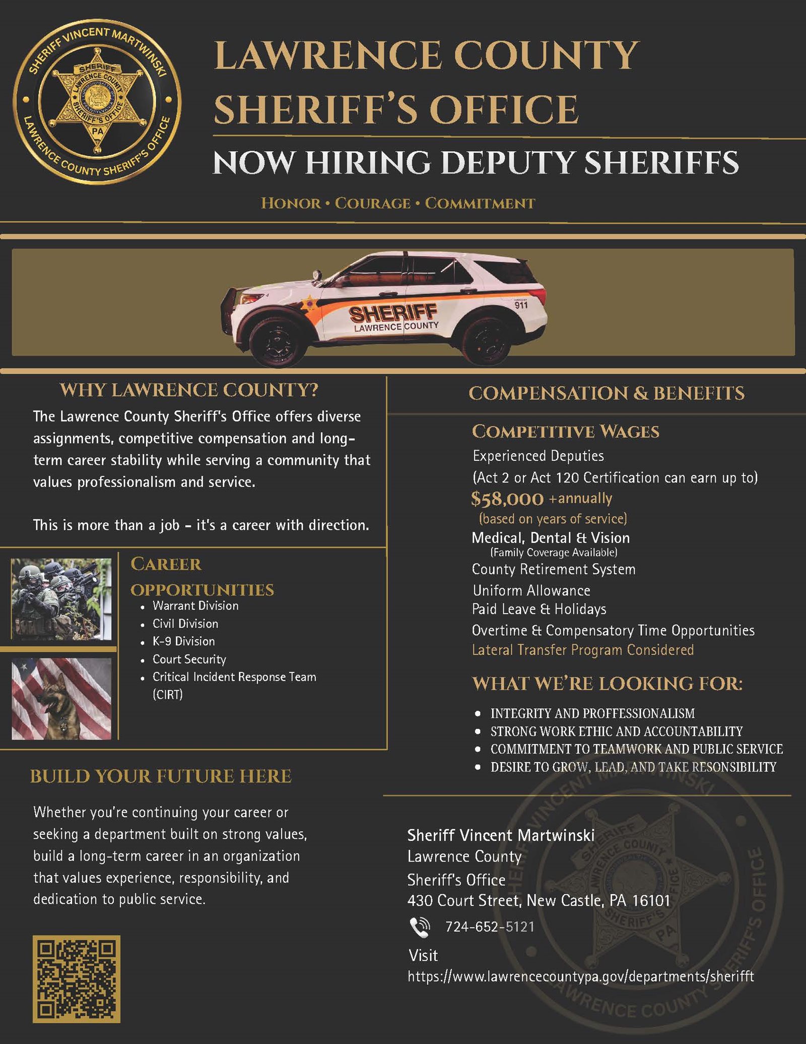 Lawrence County Sheriff's Office is Hiring Deputys